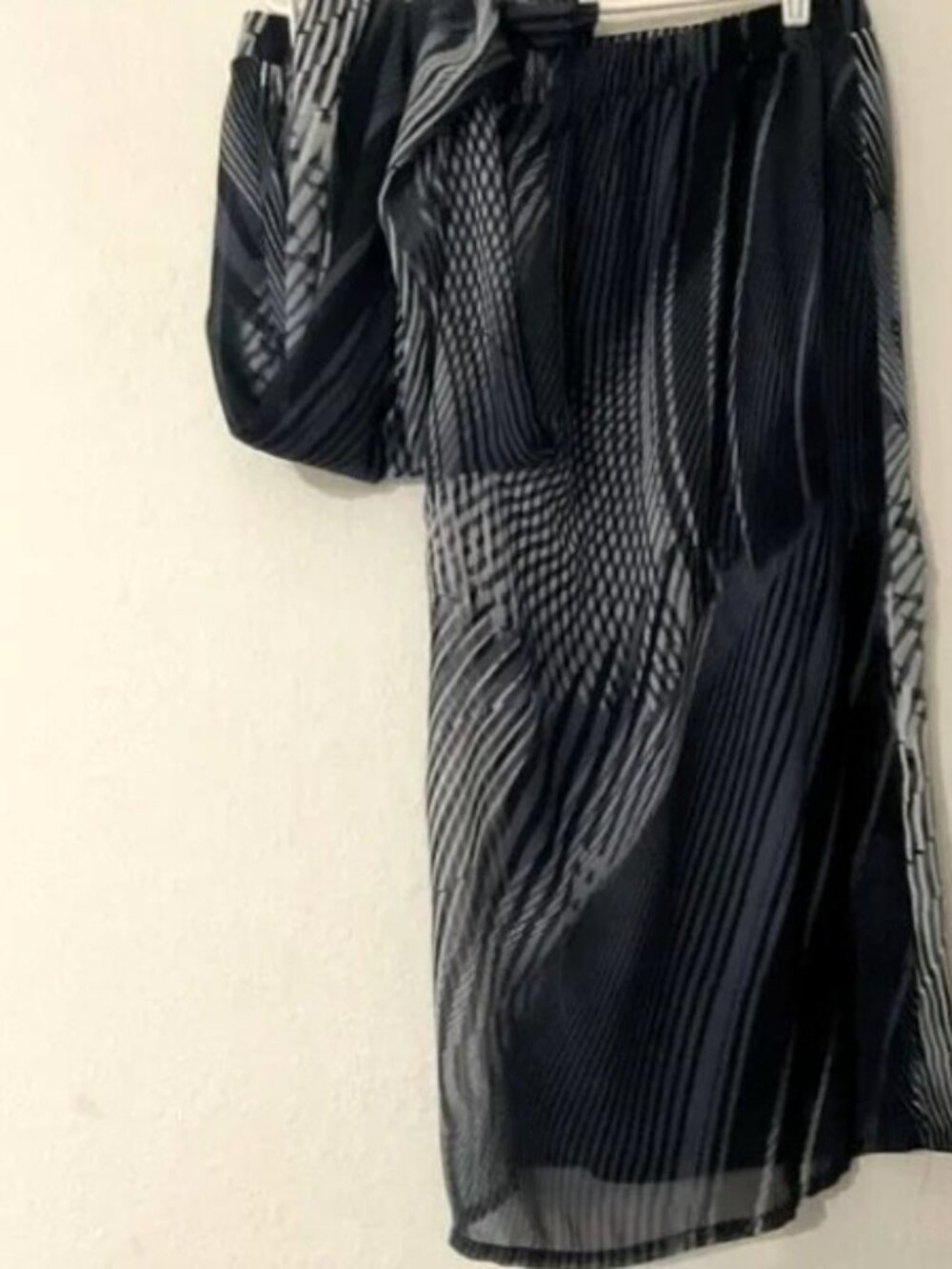 NEW DIRECTIONS PLISSÉ GEOMETRIC WIDE LEG GAUCHO PANTS SPLIT SKIRT PLUS 2X LIKE N - Picture 3 of 8